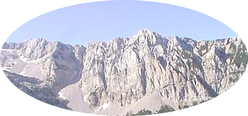 Peaks in the Dinaric Alps reach to over 8,000 feet.