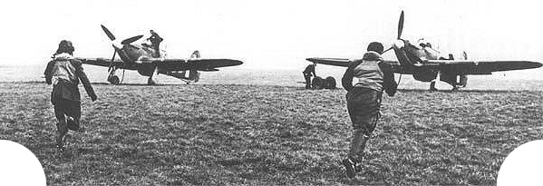 No.303 Polish Fighter Squadron scramble. Highly successful in Battle of Britain - Library Ref. 87