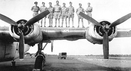 Jack Burgess with fellow crewmen - Jack is on the right