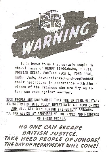 Warning notice to Malysian Collaborators