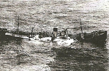 A Familiar sight to Flying Boat crews when they arrived at location of Convoys;